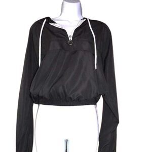 Dance & Marvel Black Windbreaker Jacket Size M